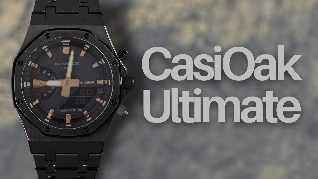 CasiOak Ultimate - Black dial & Rose Gold hands / Rose Gold marker (BLACK Case)